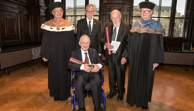 Verleihung des Ehrendoktorats der Universität Wien an Robert A. Shaw und Issac P. Witz, 2018