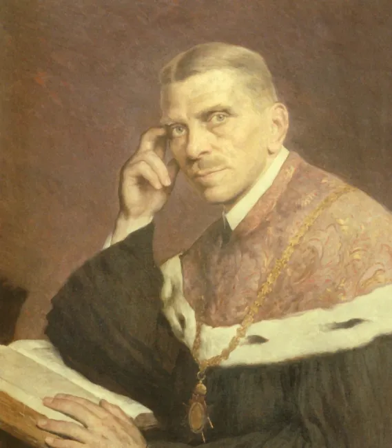 Heinrich Peham (Rektor 1927/28) in der Amtstracht des Rektors