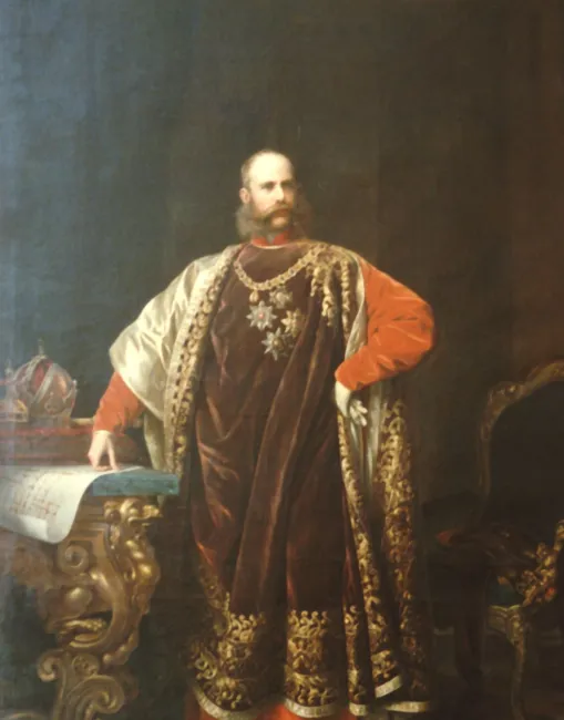 Franz Joseph I., Kaiser von Österreich, im Ornat des Ordens vom Goldenen Flies