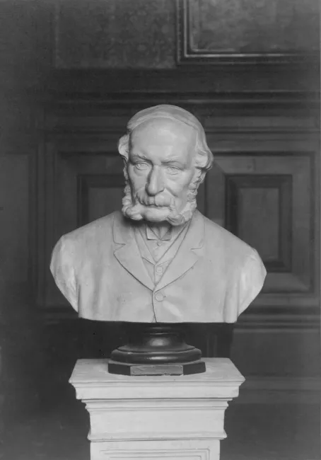 Büste des Zoologen Karl Bernhard Brühl (1820-1899), gestaltet von Bildhauer Percival M. F. Hedley, ca. 1889