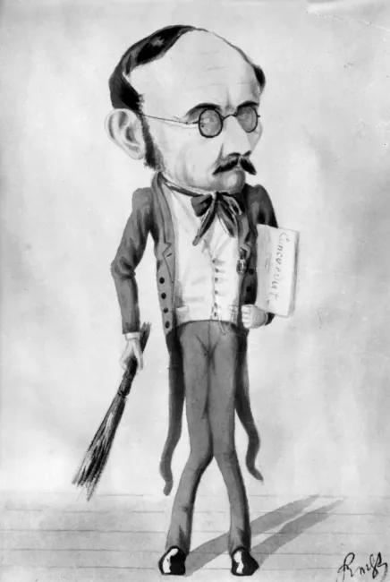 Karikatur von Leopold Hasner von Artha (1818–1891), Politische Ökonomie und Wissenschaften