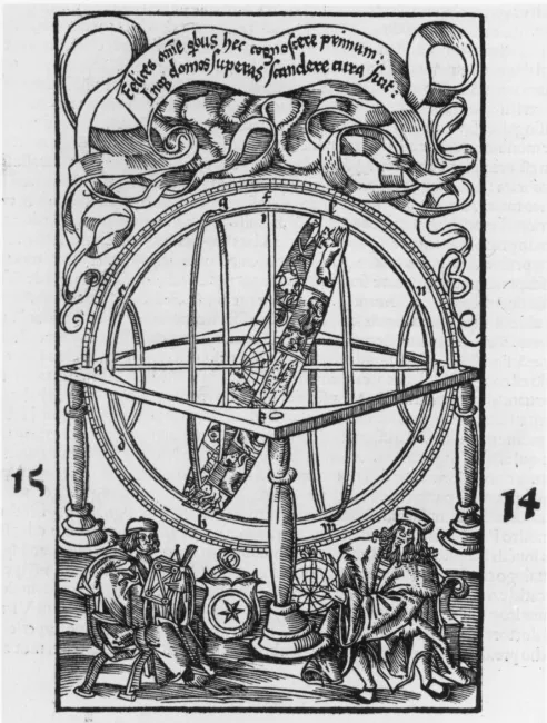Darstellung zweier Astronomen aus den Tabulae Eclypsium