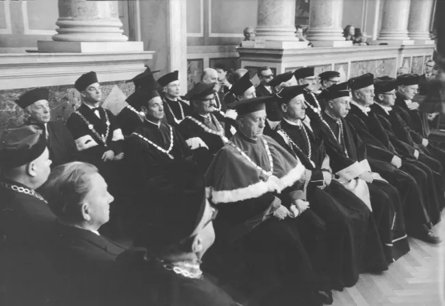 Feierliche Inauguration des Rektors Walther Kraus, 1968