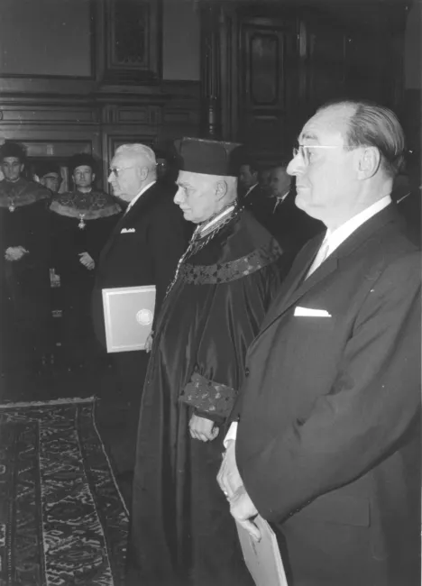 Verleihung von akademischen Ehrentiteln an Prof. Hans Schima, Gen.Dir. Erich Miksch und Gen.Dir. Dr. Franz Ockermüller