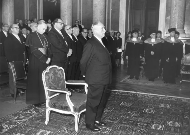 Othmar Kühn bei der feierlichen Inauguration als Rektor der Universität Wien