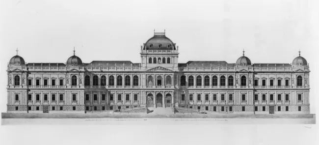 Fassade des Hauptgebäudes der Universität Wien