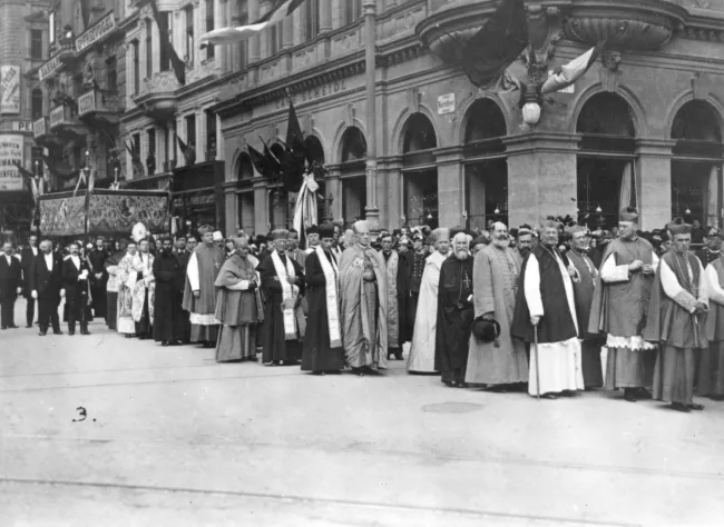 Festzug anlässlich des 23. Eucharistischen Weltkongresses in Wien, 12.–14. September 1912