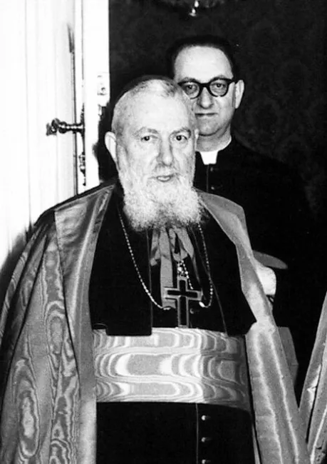Kardinal Eugene Tisserant bei der Verleihung des Ehrendoktorats der Katholisch-theologischen Fakultät, 1958