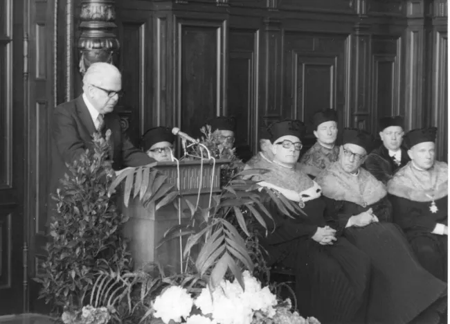 Felix Milgrom bei der Verleihung des Ehrendoktorats der Universität Wien