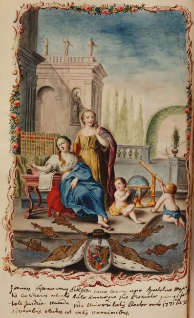 2. Rektorenblatt von Johannes Nepumuk Ertl (1771/72 Rektor)