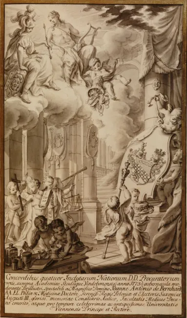 Rektorenblatt von Johann Anton von Bernhard, Medizin