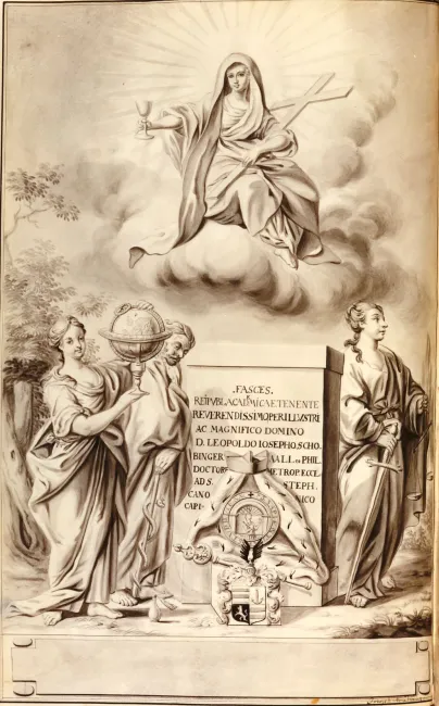 Rektorenblatt von Leopold Joseph Schobinger (1777/78 Rektor)