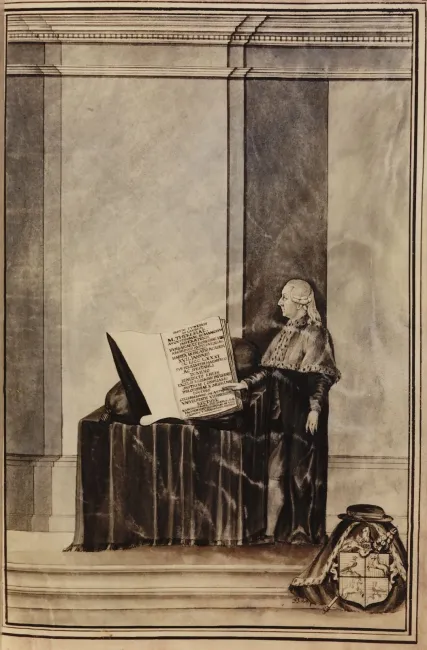 Rektorenblatt von Benedikt Leopold Rhein
