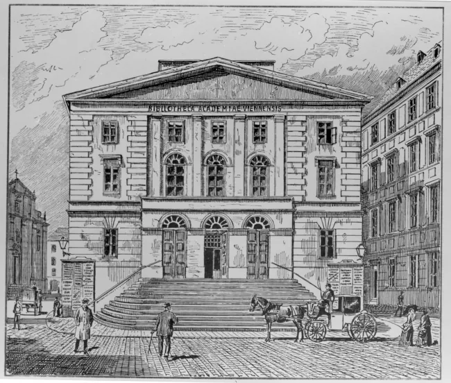 Die Universitätsbibliothek vor ihrem Umzug in das Hauptgebäude an der Ringstraße