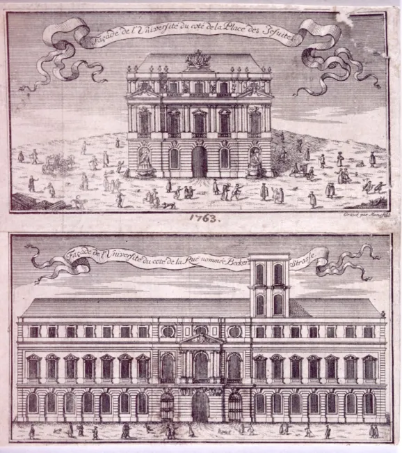 Fassadenansicht der Neuen Aula (1763)