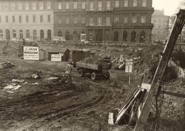 1958 Baustelle des NIG | Neues Institutsgebäude