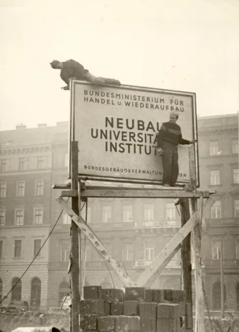 1958 Baustelle des NIG | Neues Institutsgebäude