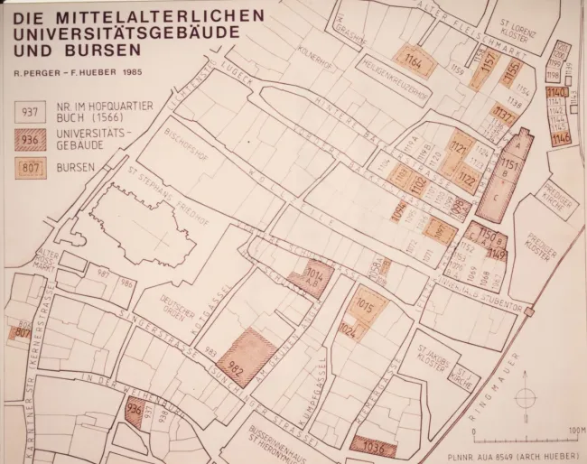 Die mittelalterlichen Universitätsgebäude und Bursen in Wien