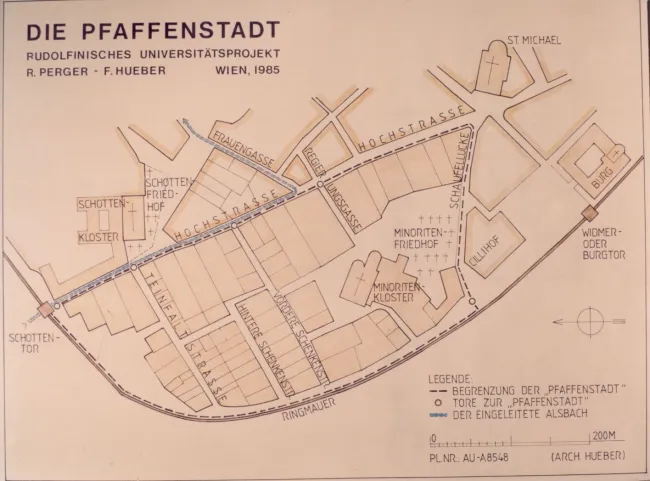 Originalplan die „Pfaffenstadt“