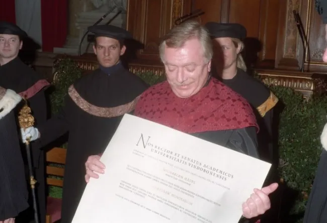 Dr. Michael Häupl bei der Verleihung der Ehrensenatorenwürde der Universität Wien