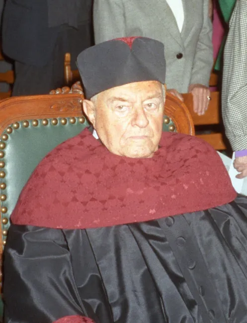 Teddy Kollek bei der Verleihung des Ehrendoktorats der Universität Wien