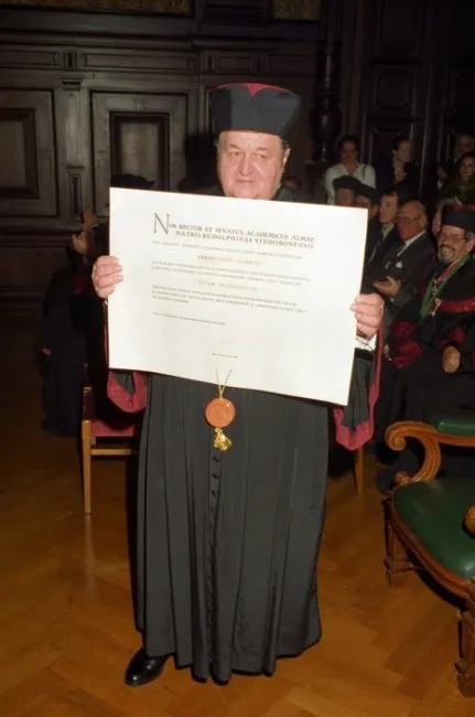 Franz Lammer bei der Verleihung der Ehrenbürgerschaft der Universität Wien