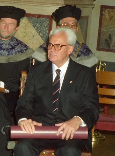 Herbert Grossmann bei bei der Verleihung der Ehrenbürgerschaft der Universität Wien