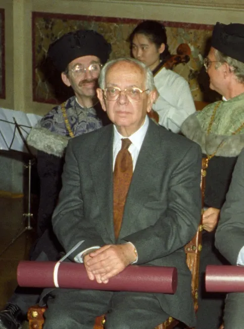 Kurt Blaukopf bei der Verleihung des Ehrendoktorats der Universität Wien