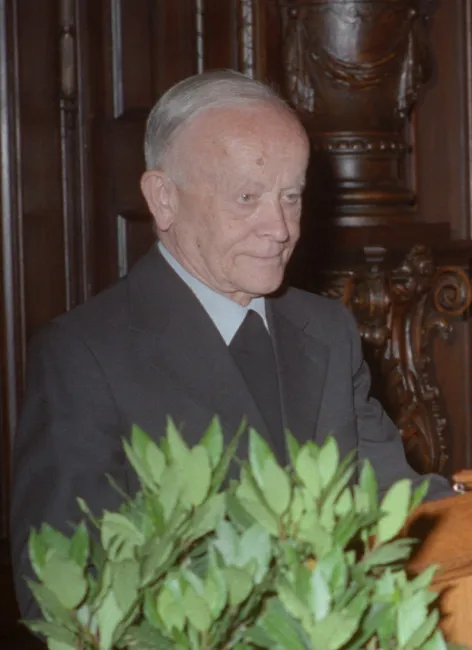 Johannes Schasching bei der Verleihung des Ehrendoktorats der Universität Wien