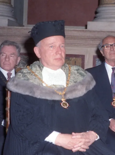 Otto Kraupp bei der Verleihung der Ehrensenatorenwürde der Universität Wien