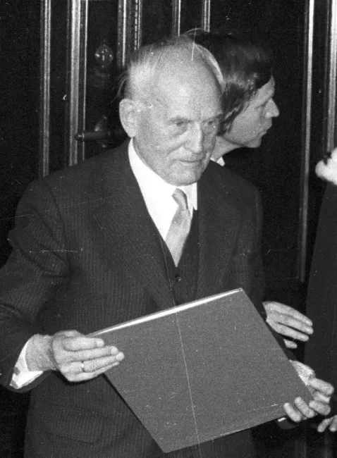 Alfred Toepfer bei der Verleihung der Ehrensenatorwürde der Universität Wien