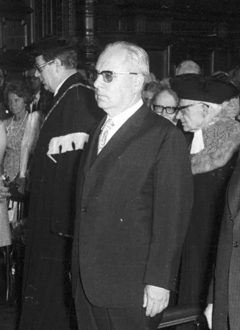 Franz Baumgartner bei der Ernennung zum Ehrenbürger der Universität Wien