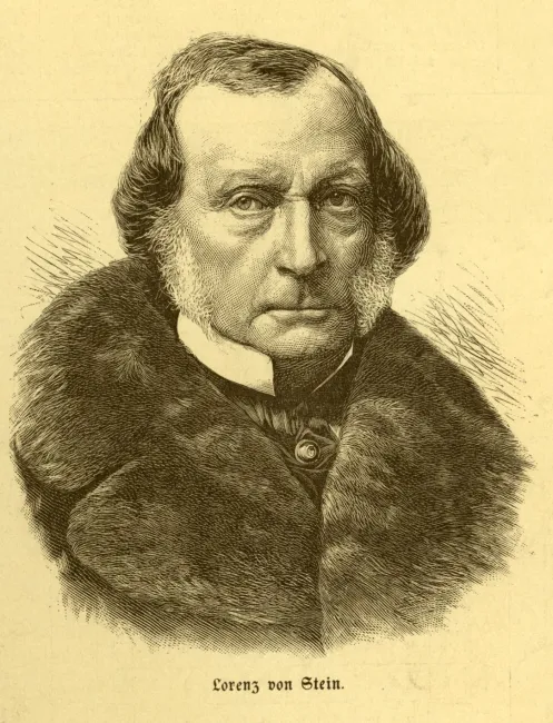 Lorenz Ritter von Stein (1815–1890), Nationalökonomie, Staats- und Verwaltungsrecht