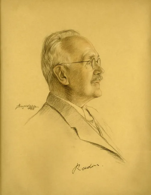 Johannes Radon (1887–1956), Mathematik, Grafik von Hedwig Szymanska, 1955