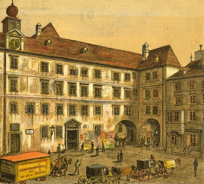 Platz vor der „Alten Universität“ (Kollegsgebäude)