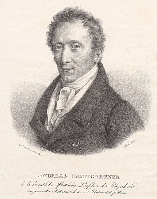 Andreas Freiherr von Baumgartner (1793–1865), Physik, Mathematik