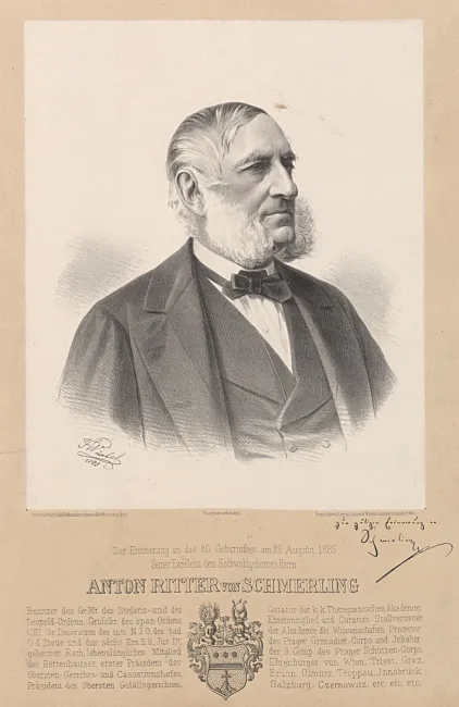 Anton von Schmerling (1805–1893), Rechtswissenschaften