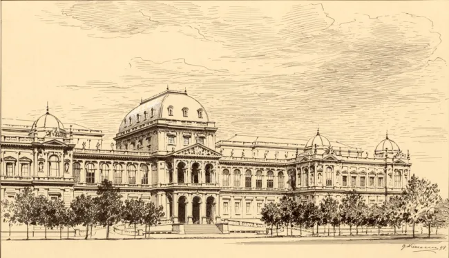 Hauptgebäude der Universität Wien (Federzeichnung)