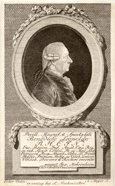 Benedikt Leopold Rhein, Medizin (Rektor 1780/81 und 1784/85)