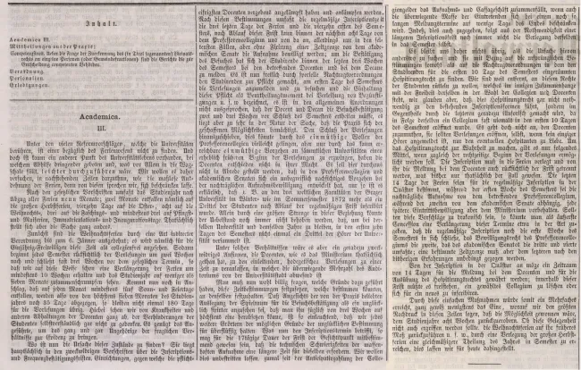 „Academia“, Zeitungsartikel in Oesterreichische Zeitschrift für Verwaltung vom 5. Dezember 1872