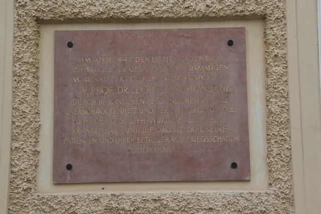 Leopold Schönbauer Gedenktafel, enthüllt am 29. Jänner 1981
