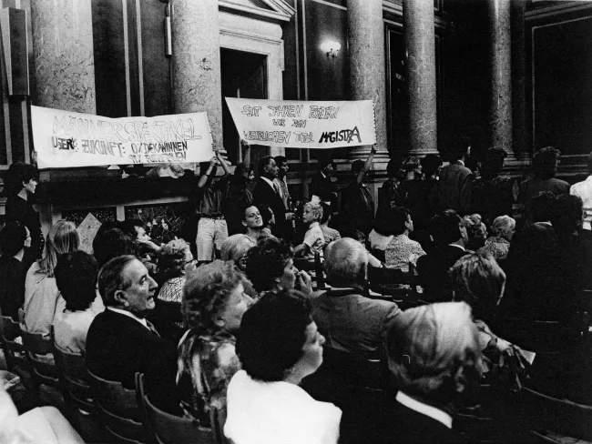 Studentendemonstration Gender Sponsion, 1990