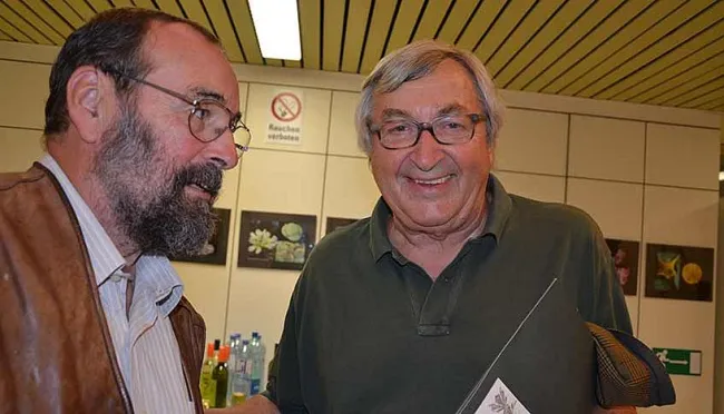 Ökologe Georg Grabherr und Friedrich Schiemer, Obmann der Zoologisch-Botanischen Gesellschaft (Zoobot)