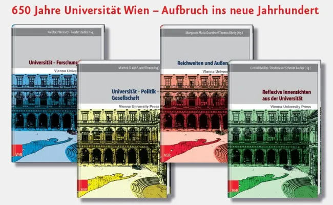 Die vierbändige Festschrift „650 Jahre Universität Wien – Aufbruch ins neue Jahrhundert“, 2015