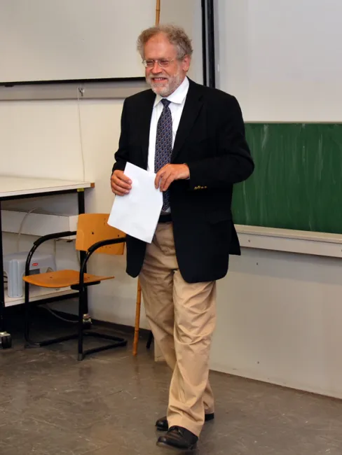 Anton Zeilinger bei der Feier zum 80. Geburtstag für Othmar Preining