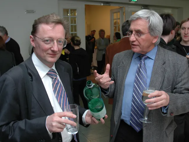 Daniel Weselka und Walter Kutschera bei der Abschiedsvorlesung von Alfred Bartl