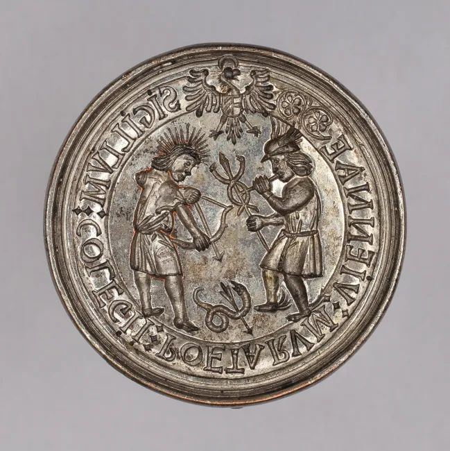 Siegelstempel des „Collegium Poetarum et Mathenaticorum“. 1501