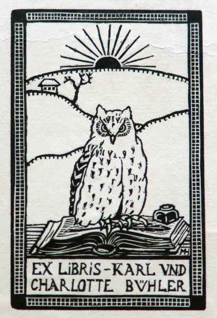 Exlibris von Karl und Charlotte Bühler