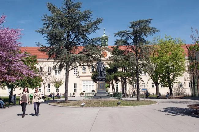 Denkmal Josephs II. im Hof 2 des Campus der Universität Wien (Altes Allgemeines Krankenhaus AAKH)
