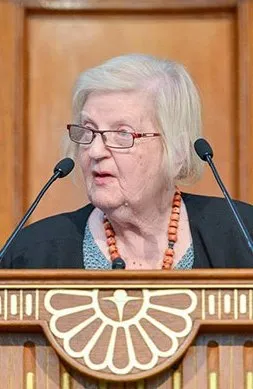 Mikrobiologin Hanna Engelberg-Kulka bei der Verleihung des Ehrendoktorates der Universität Wien, 2015